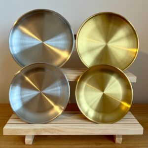 Gold & Silver Candle Plates - 14cm, 17cm, 20cm