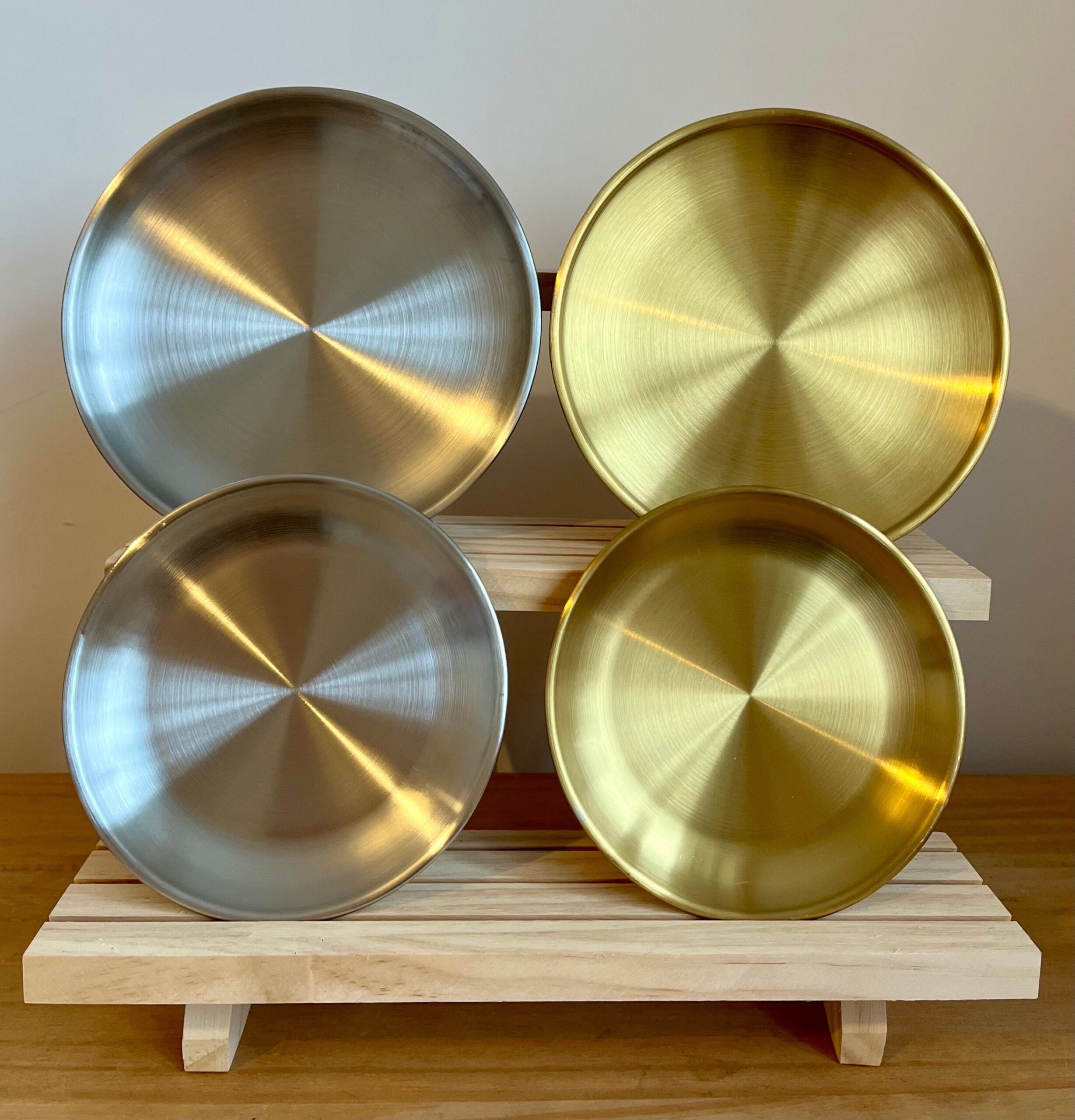 Gold & Silver Candle Plates - 14cm, 17cm, 20cm