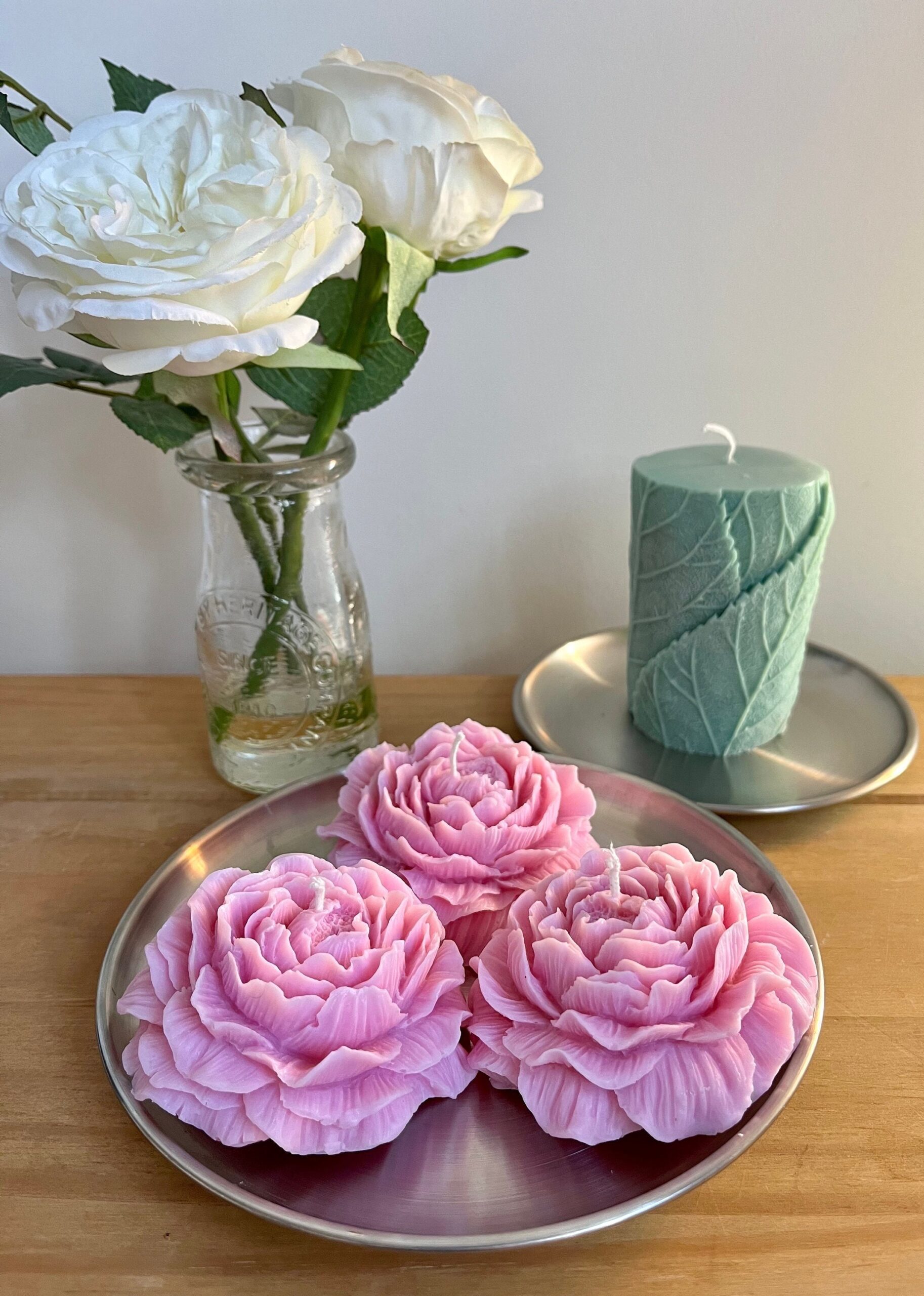 Peony Flower Candle