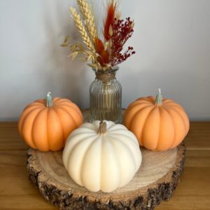 Pumpkin Shaped Pillar Candle