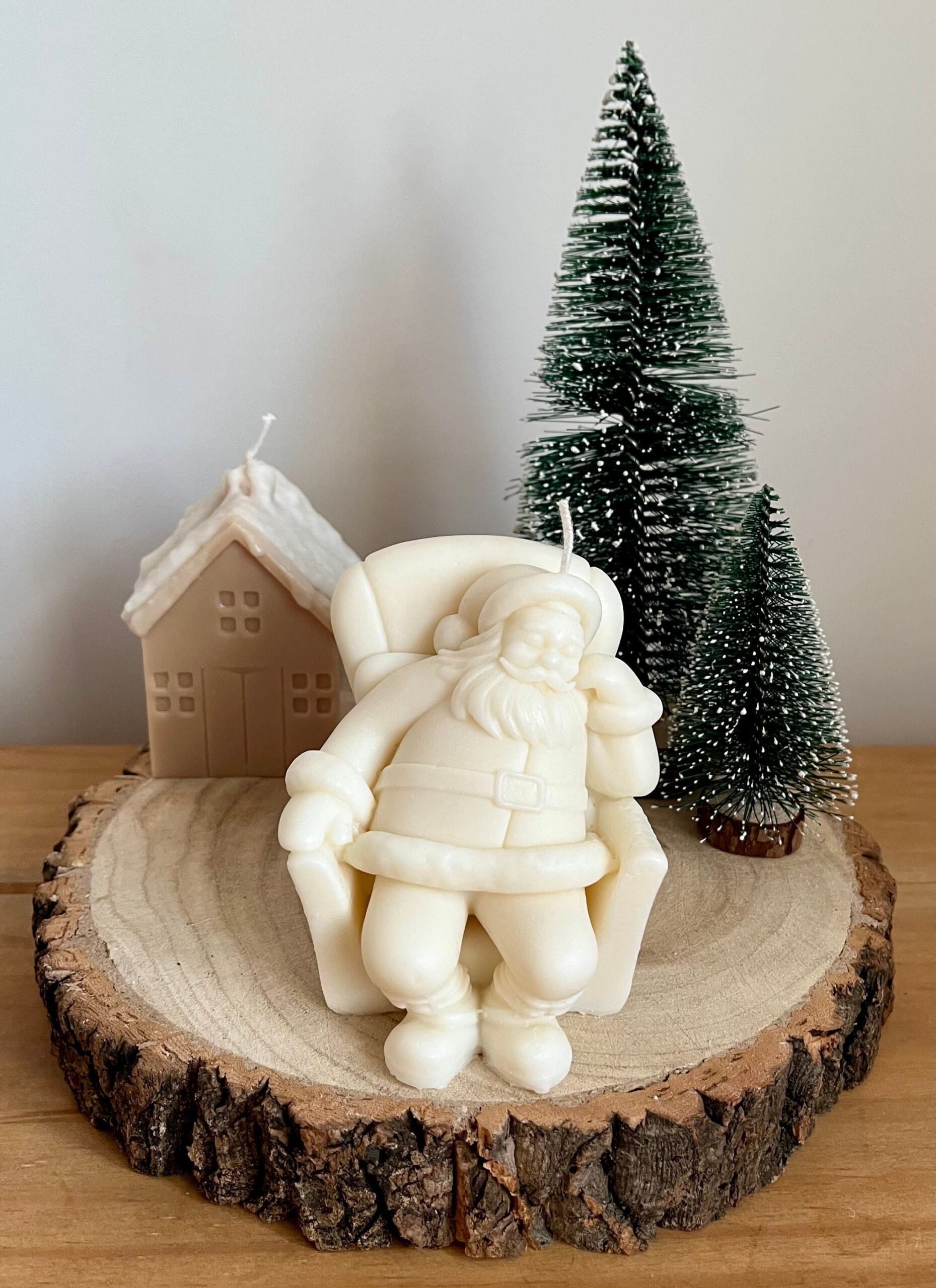 Sleeping Santa Candle