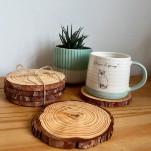 Natural Wood Slice Drinks Coasters (4 or 6)