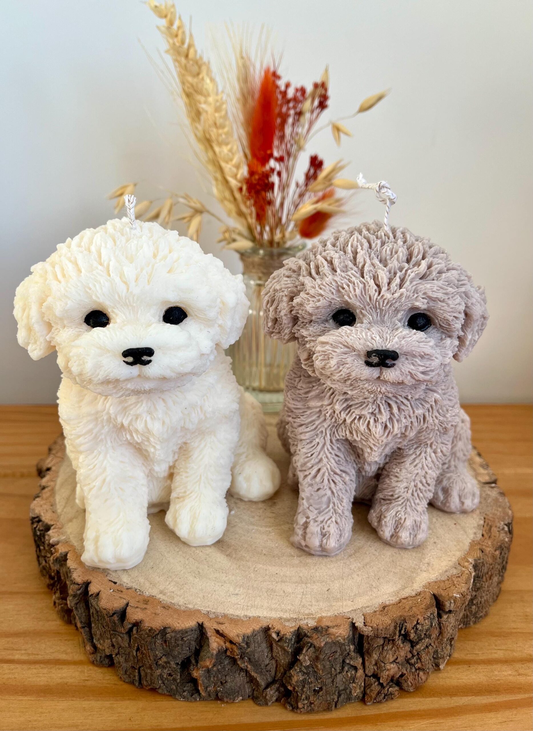 Large Puppy Dog Candle