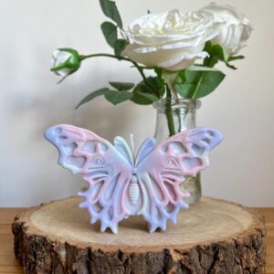 Pastel Butterfly Candle