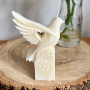 Small Dove Decorative Candle