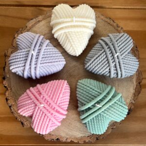 Heart Wrapped in Wool Candle