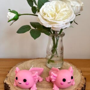 Pink Axolotl Candle