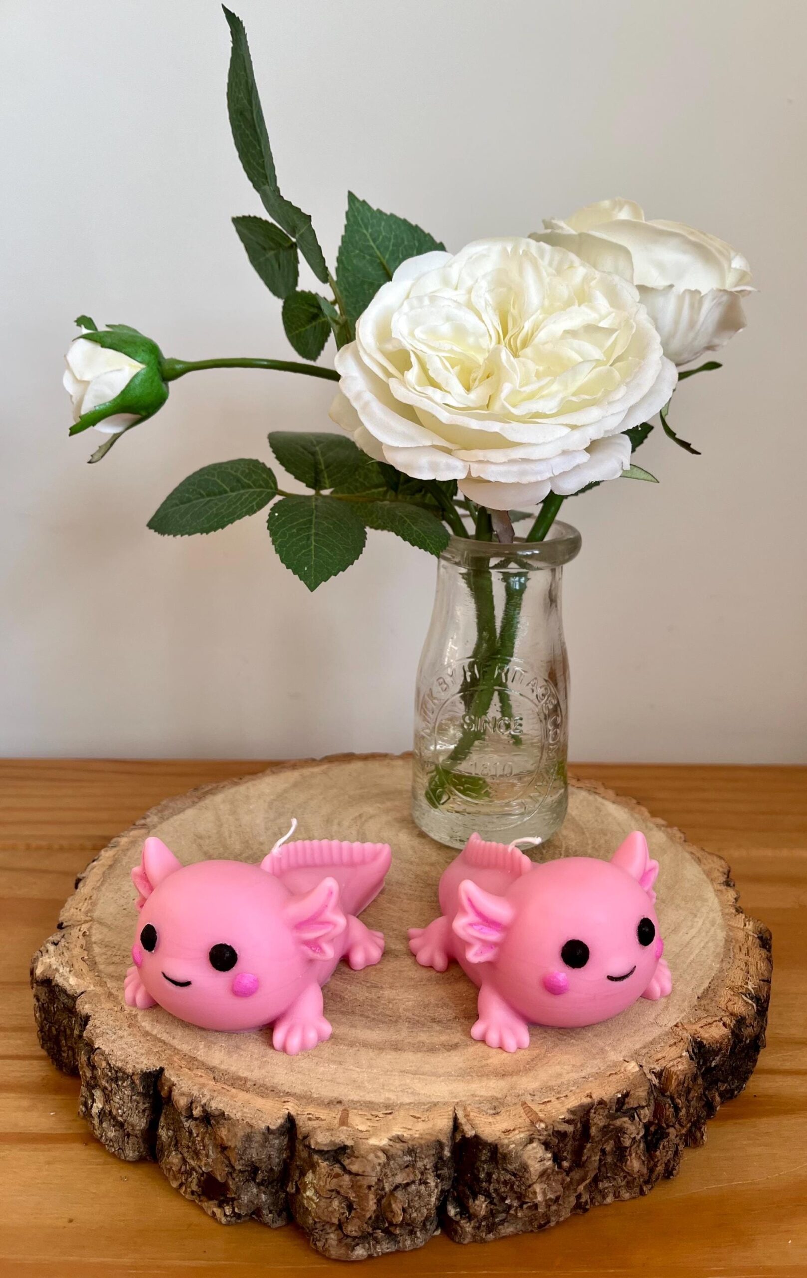 Pink Axolotl Candle