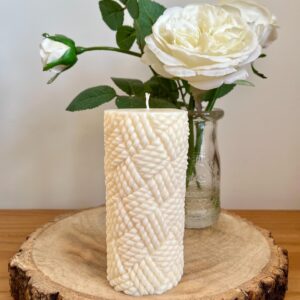 Crochet Stitch Pillar Candle