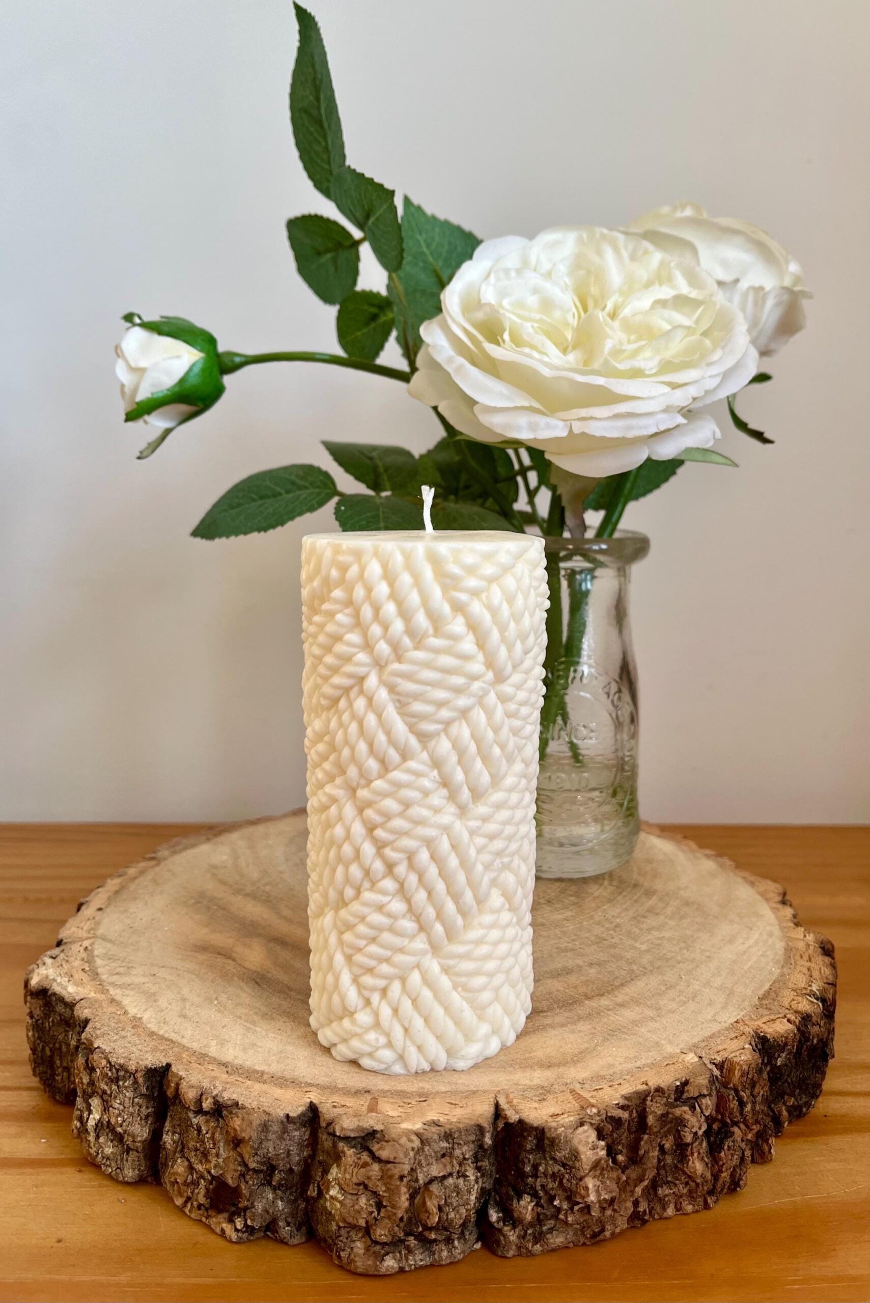 Crochet Stitch Pillar Candle