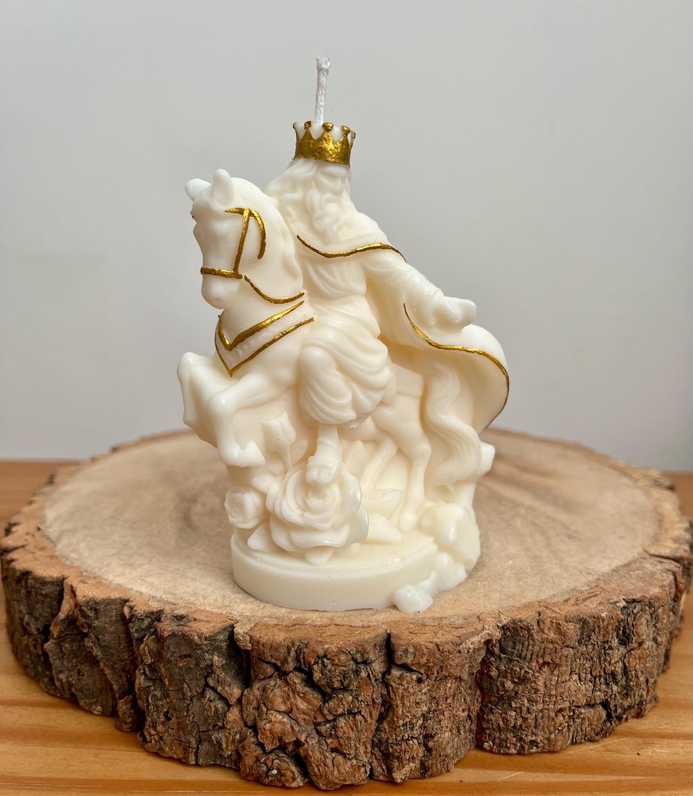 King on Horseback Candle
