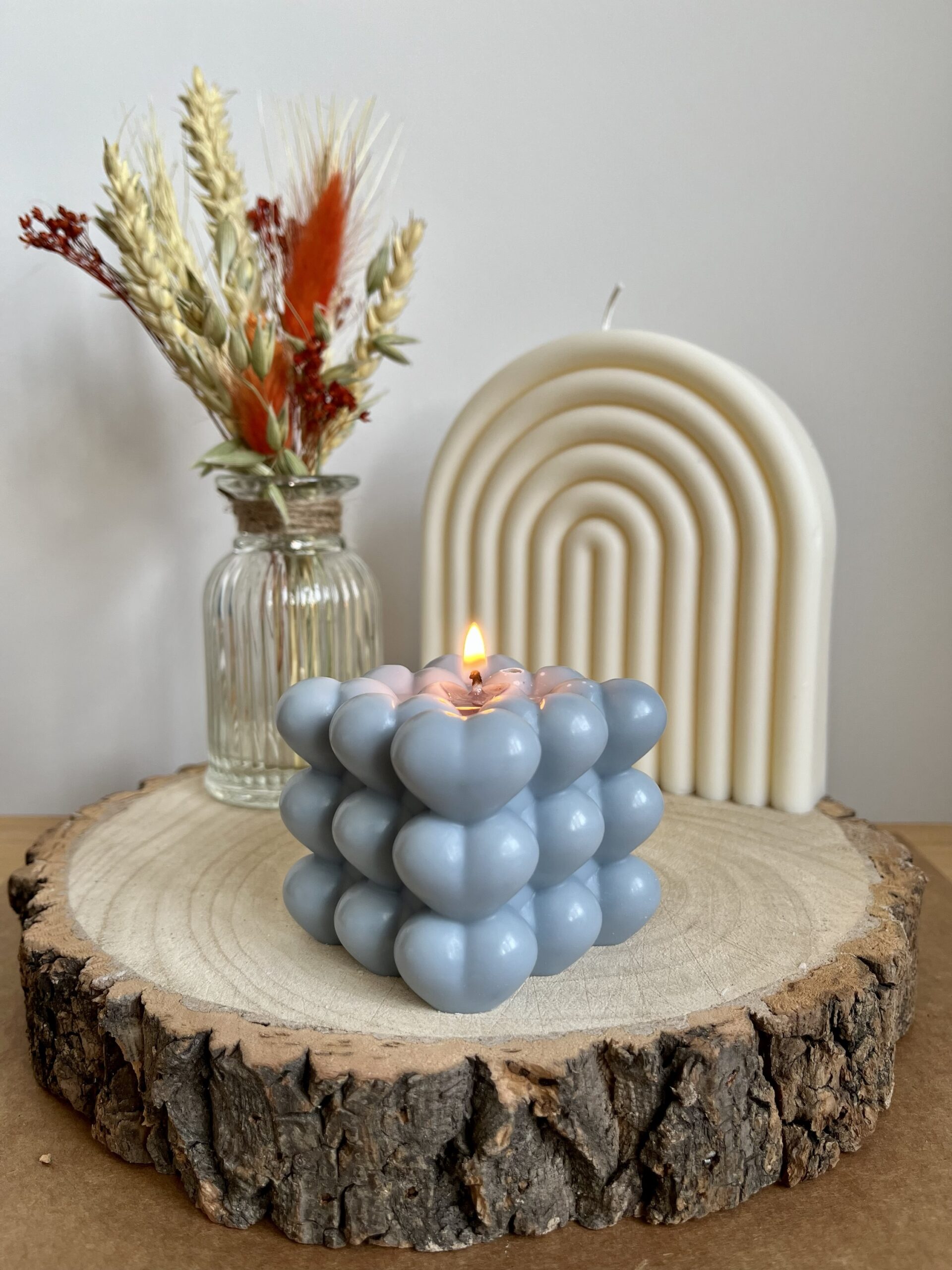 Heart Bubble Cube Candle - Image 2