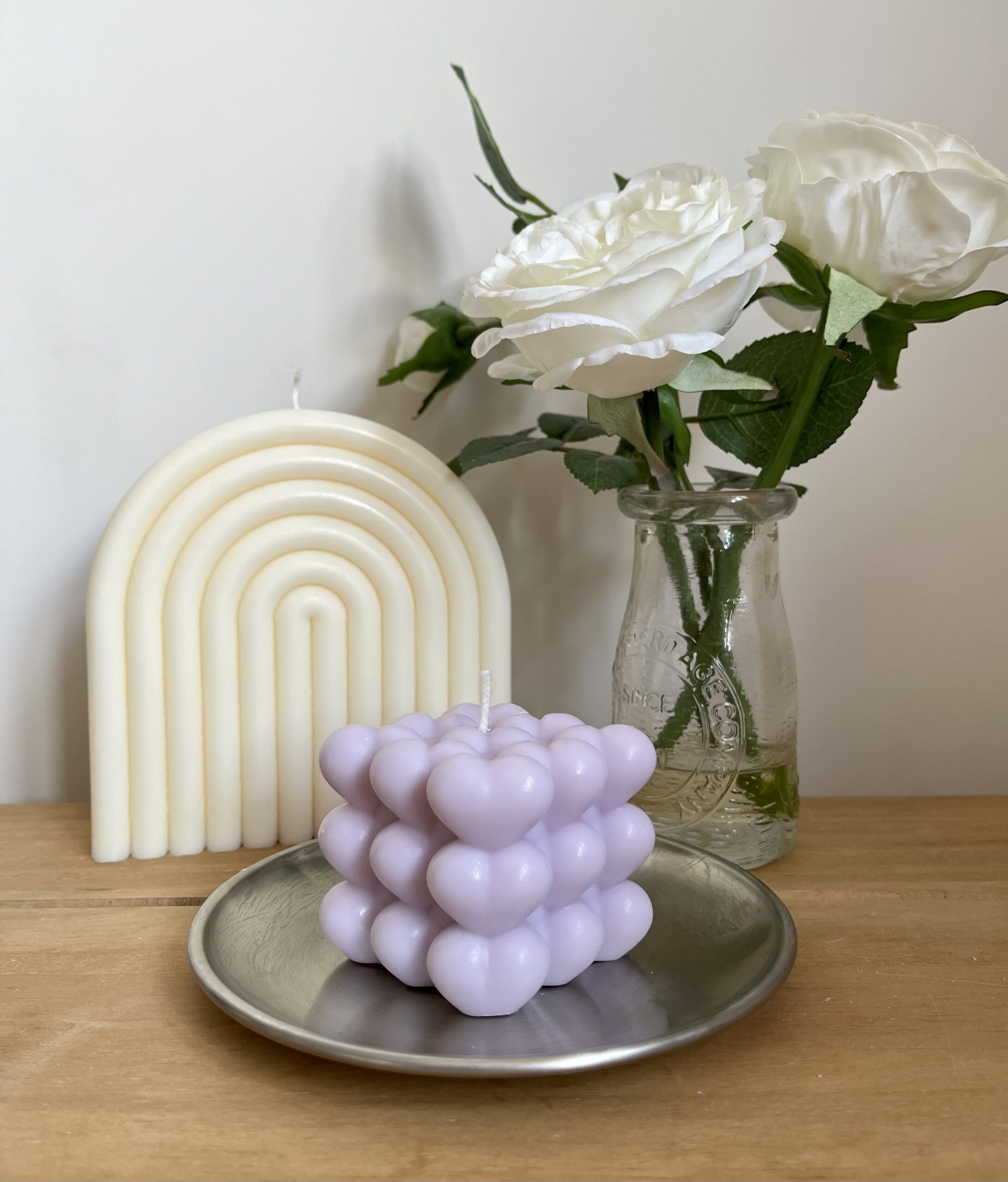 Heart Bubble Cube Candle - Image 3