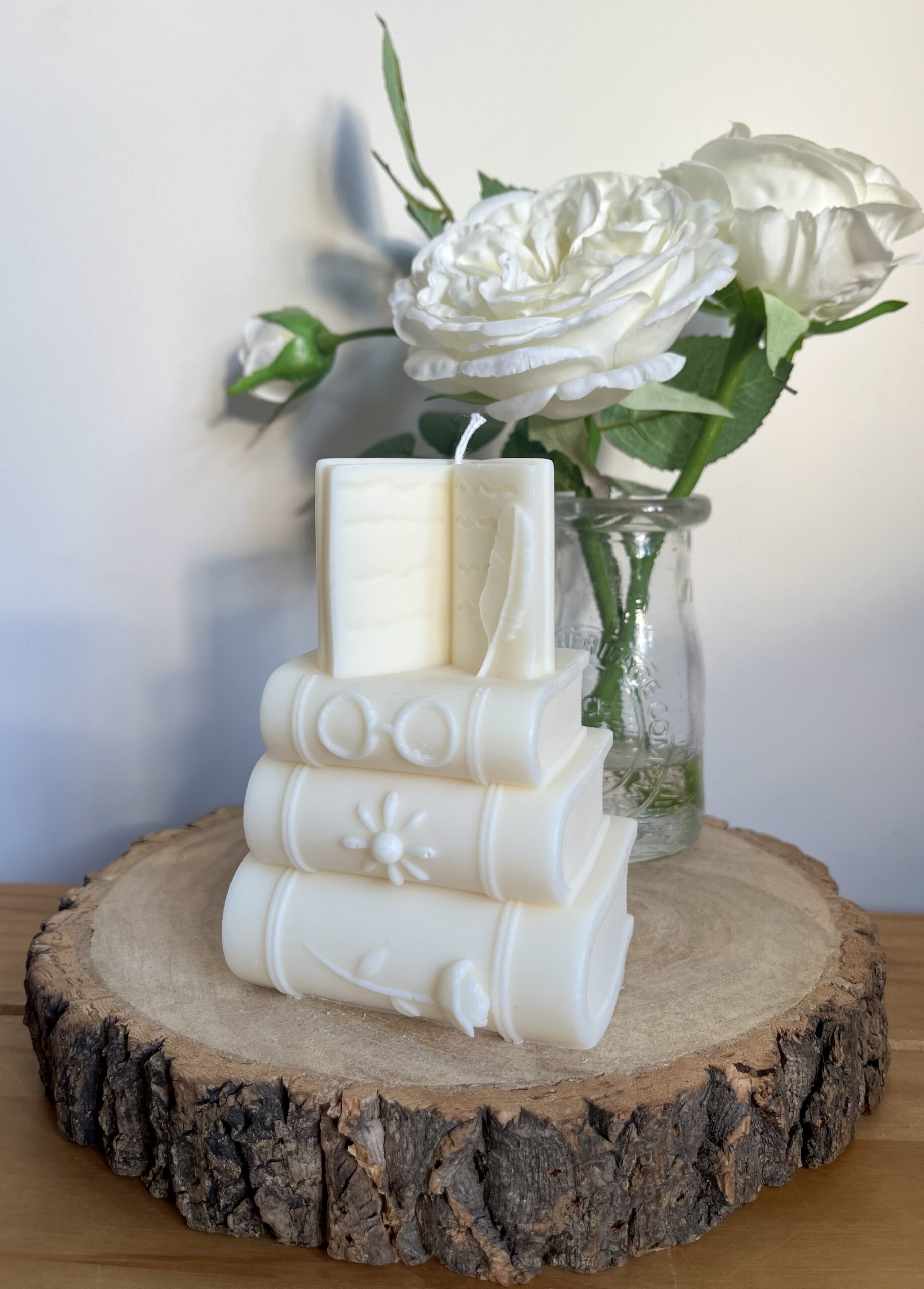 Book Stack Candle - Image 3