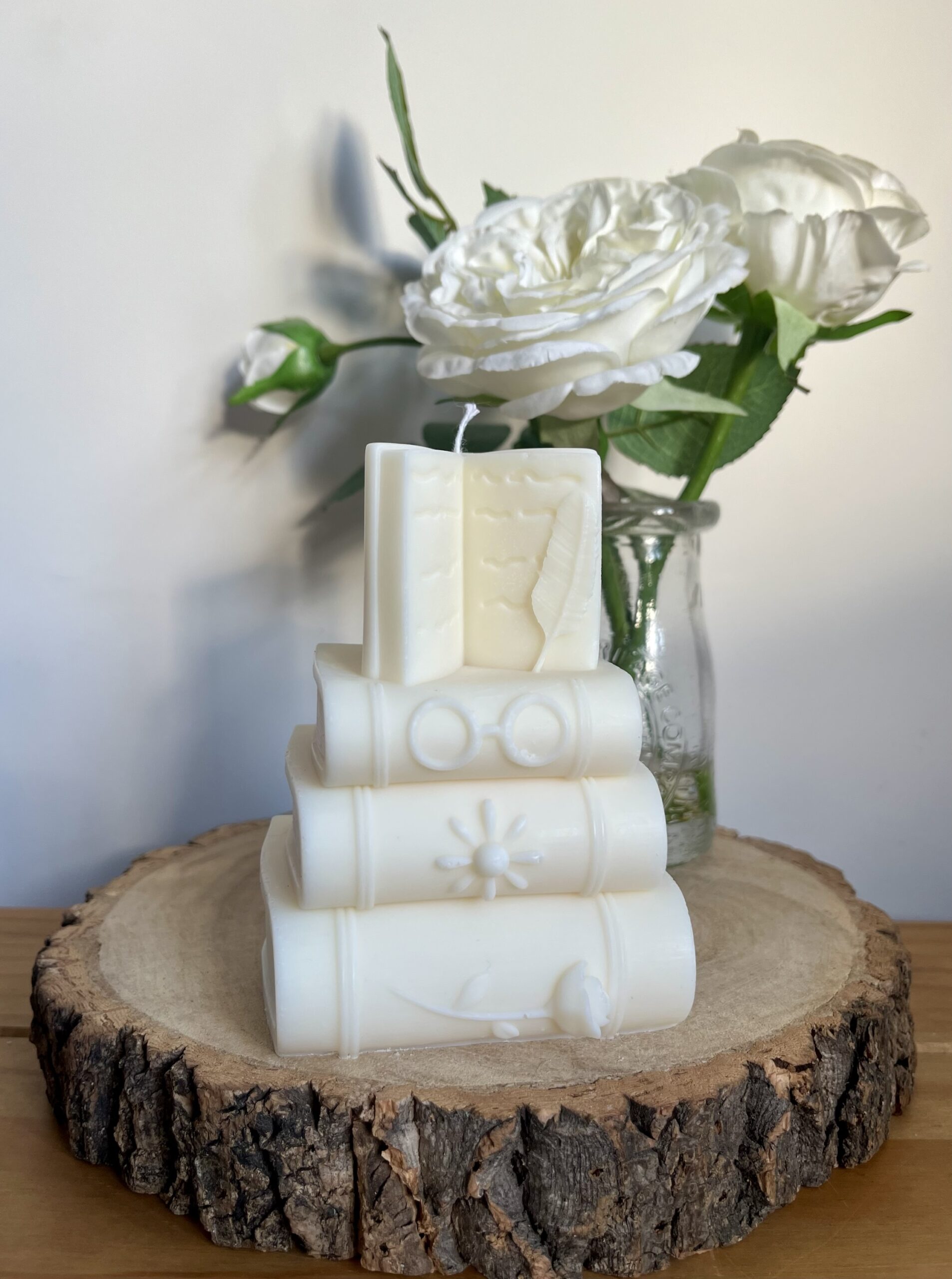 Book Stack Candle - Image 2