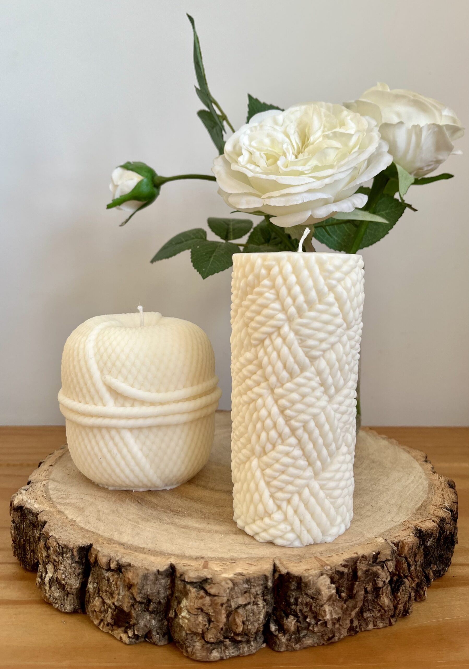 Crochet Stitch Pillar Candle - Image 4