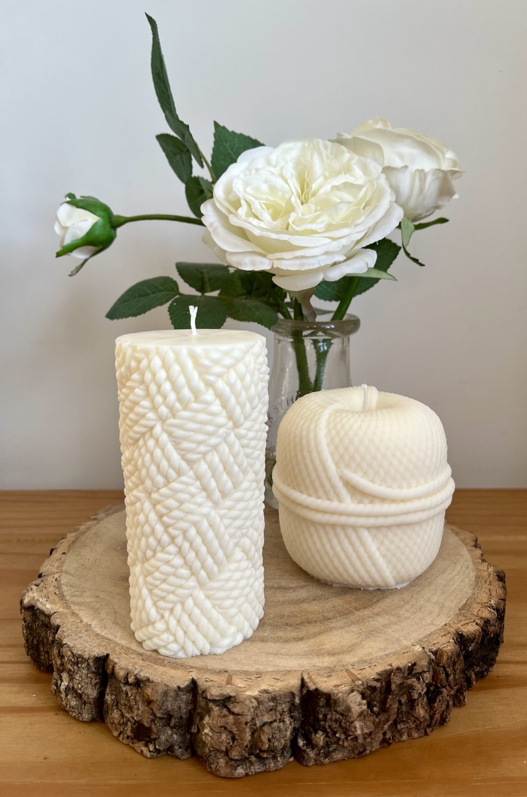 Crochet Stitch Pillar Candle - Image 3