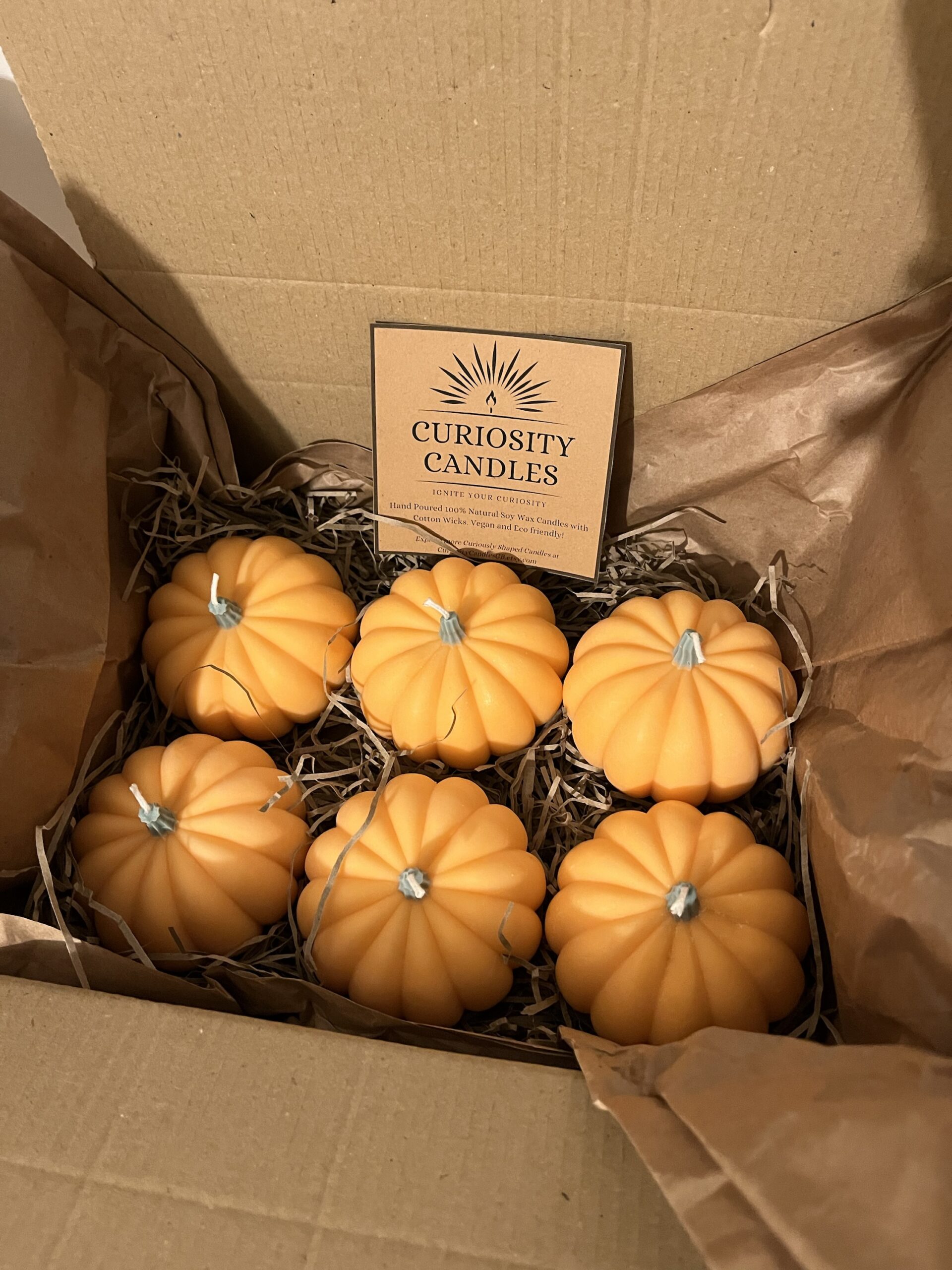 Pumpkin Shaped Pillar Candle - Image 4