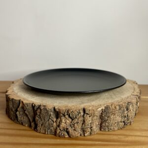 Black Stainless Steel Candle Plate - 17cm