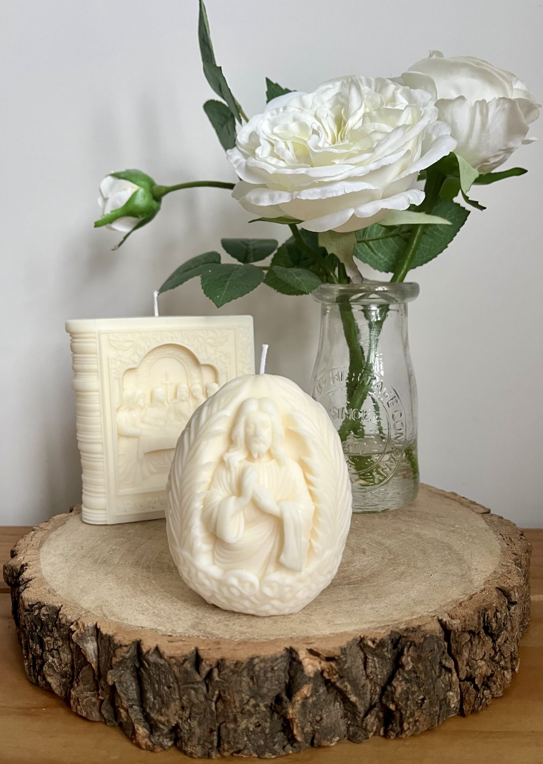Jesus Palm Leaves Egg Candle - Image 10