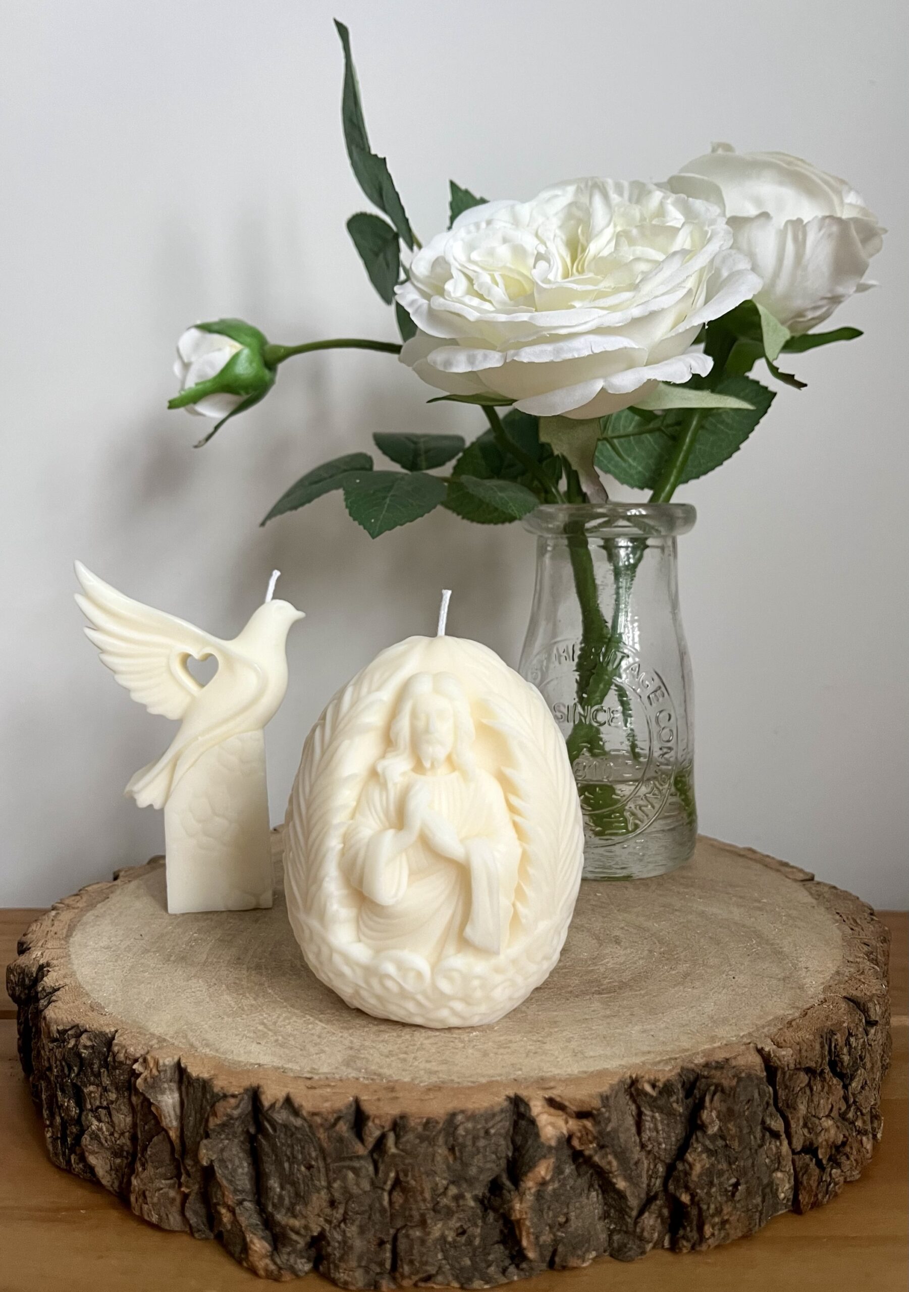 Jesus Palm Leaves Egg Candle - Image 9