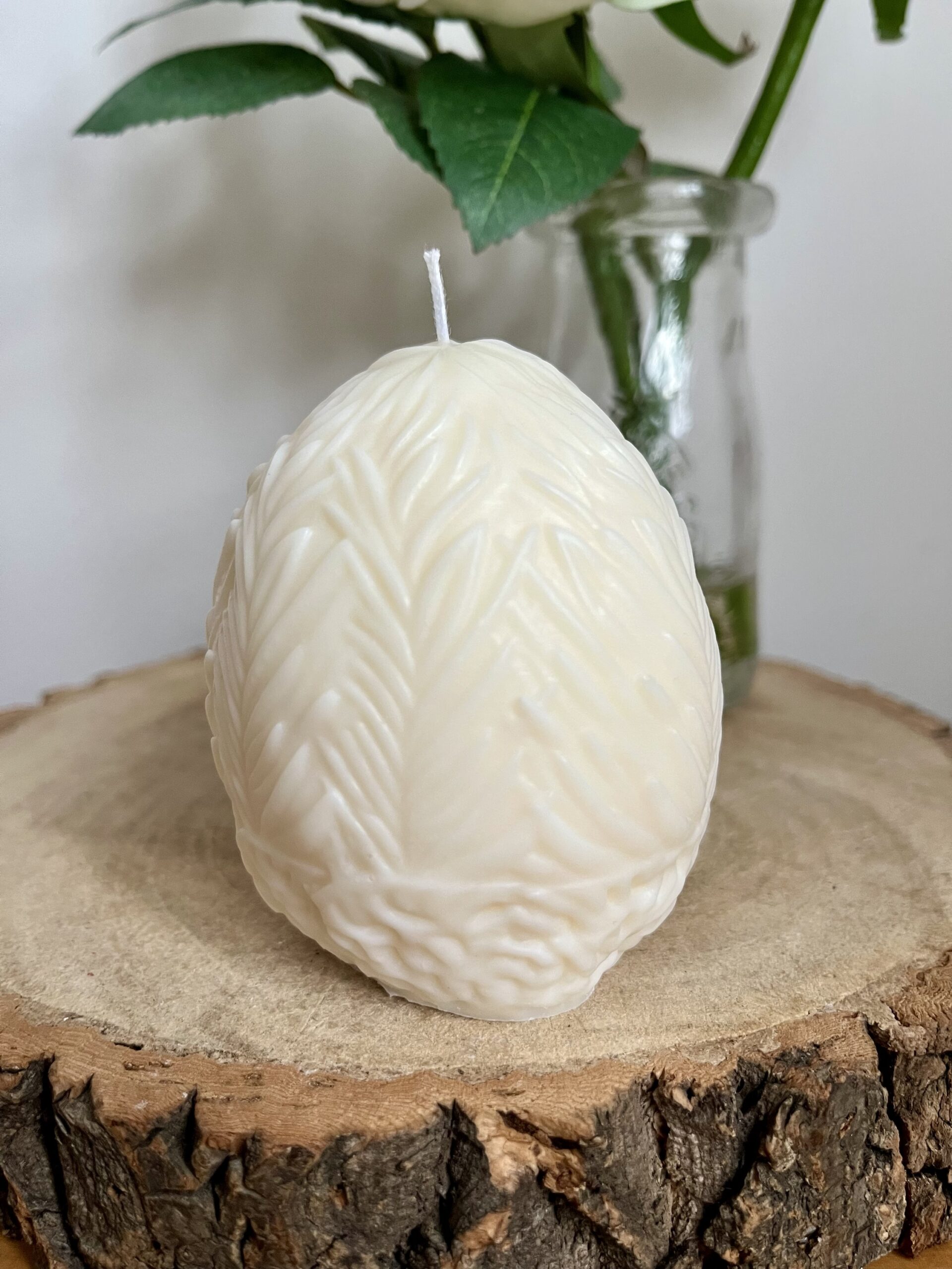 Jesus Palm Leaves Egg Candle - Image 8