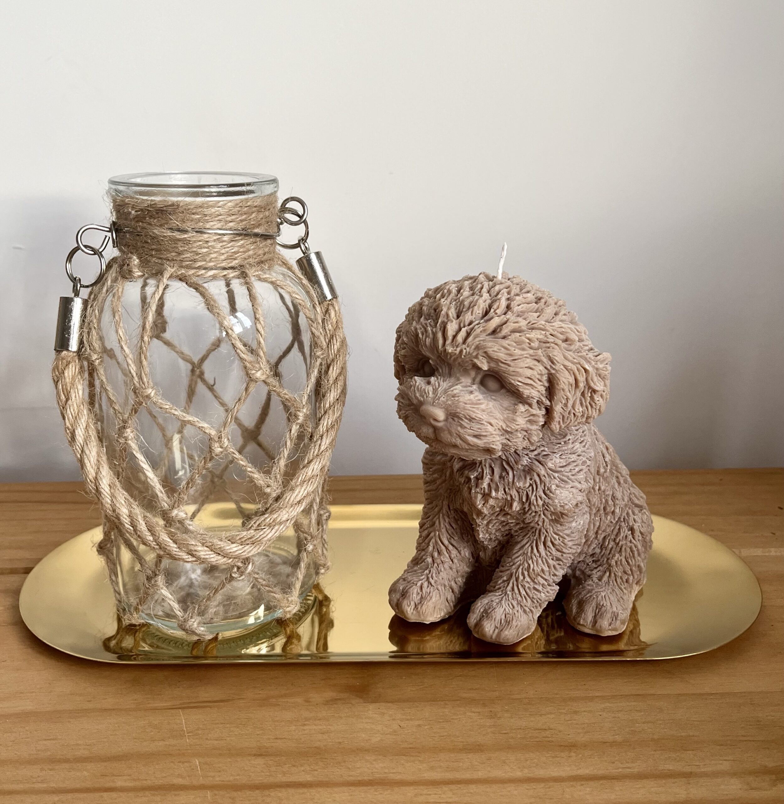 Gold Stainless Steel Candle Tray Plate, Heat-Resistant Décor Plate (30cm) - Image 2