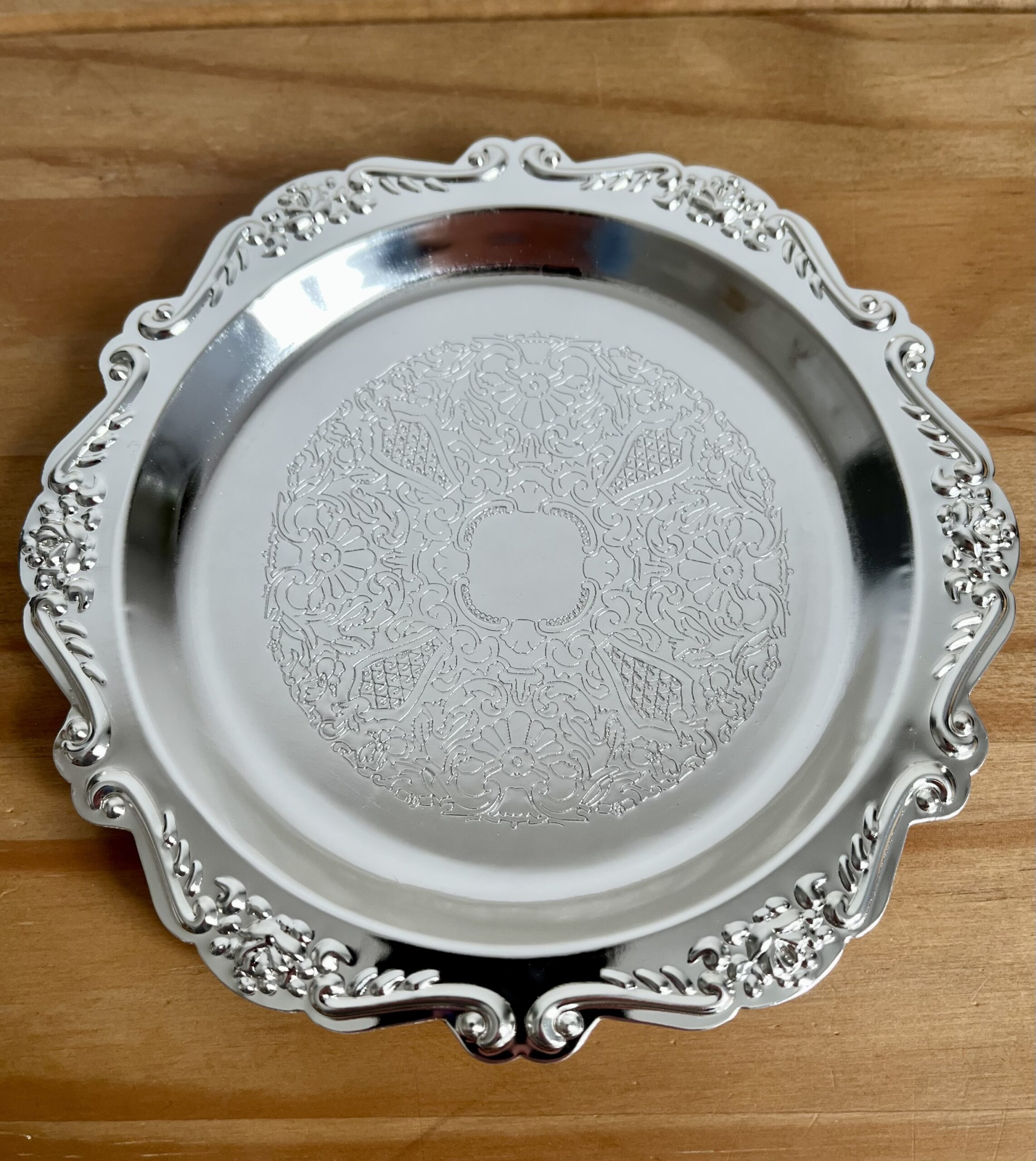 Vintage Design Gold & Silver Candle Plates 15cm, 20cm and 25cm - Image 5